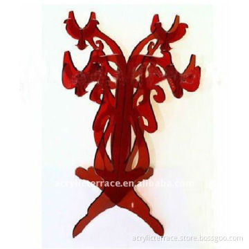 Red Lucite Candle Display Stand
